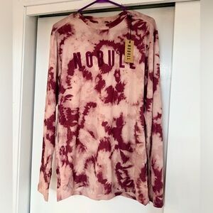 NOBULL Maroon Tie-Dye Long Sleeve